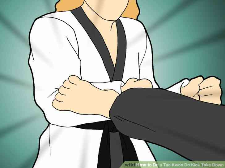Image intitulée Faire un Tae Kwon Do Coup de Prendre vers le Bas de l